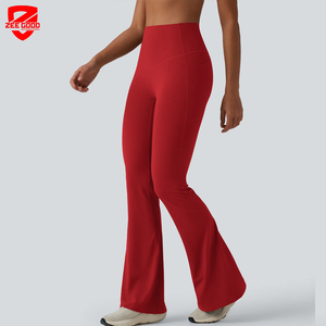 Leggings acampanados de cintura alta personalizados, multicolor, con control de abdomen, elásticos, para yoga, gimnasio, baile, pantalones de yoga casuales - Product Image 2