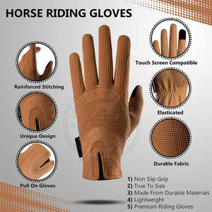 Guantes de Montar a Caballo de Nuevo Estilo, MOQ Bajo, Venta al Por Mayor, Calidad Premium, Último Diseño, Diseño Personalizado - Product Image 6