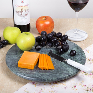 Green Marble 12" Round Cheese Board Cake Board Serving Board Pot Holder <b>Trivet</b> - Product Image 4