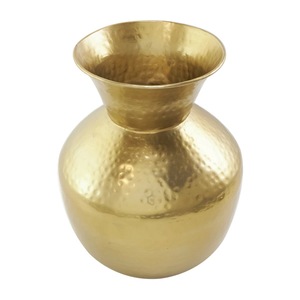 Vase de table vintage en fer métallique transparent craquelé, support décoratif pour fleurs, centre de table moderne pour salle à manger et salon - Product Image 2