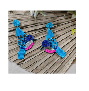 Pendientes de Cuentas Hechos a Mano por Diseñadores, Arte Refinado en Cuentas, Joyería de Moda para Mujer, para Celebraciones - Product Image 5