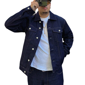 Vintage streetwear denim jacket Button Front Chest Flap Pockets Heritage Jean Jacket Workwear <b>Long</b> Sleeves Bulk OEM ODM <b>Coat</b> - Product Image 1
