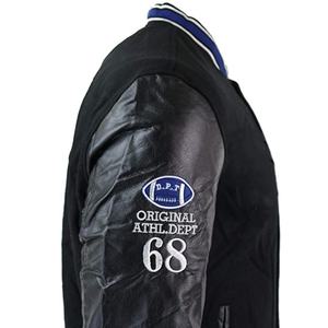 Chaqueta universitaria vintage de alta calidad para hombre, personalizada al por mayor, de cuero de primera calidad, holgada, con cuello levantado, diseño bordado en 3D, para invierno - Product Image 5