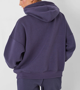 Conjunto Deportivo de 2 Piezas para Mujer, Sudadera con Capucha Extra Grande, Color Sólido, Corte Holgado, Largo Completo, Ropa Casual para Todas las Temporadas - Product Image 3