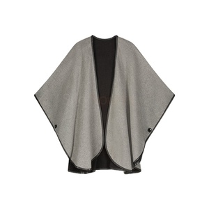 เสื้อคลุมแคชเมียร์สีเทาอ่อน/สีชาร์โคลย้อมแบบดั้งเดิมของผู้หญิง2025แฟชั่นแห้งเร็วในฤดูหนาว - Product Image 1