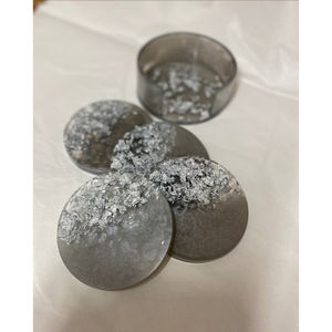 Dessous de verre faits à la main en résine époxy arc-en-ciel scintillant élégant coloré verres décor de table accessoires artistiques - Product Image 3