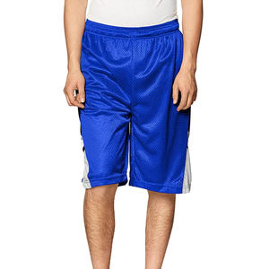 Shorts de basketball personnalisés 2026 pour hommes, en polyester à sublimation, coupe ajustée, avec broderie et logo, en maille respirante - Product Image 3