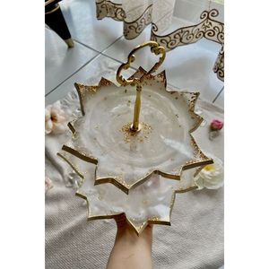 แท่นวางเค้กเรซินสุดหรูสำหรับงานนำเสนอของหวานสุดหรูและอุปกรณ์ตกแต่งเค้กโดยบริษัท RR - Product Image 3