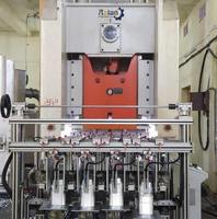 Machine de formage de contenants en aluminium monophasée industrielle, ligne d'emballage automatique à haute vitesse