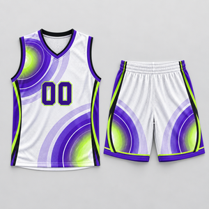Maillot de basket-ball personnalisé, ensemble uniforme de basket-ball sublimé avec short assorti pour les équipes scolaires et de club pour les jeunes - Product Image 4