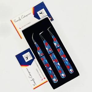 Pinzas Profesionales para Extensión de Pestañas con Diseño Navideño, Volumen de Pestañas, Acero Inoxidable de Alta Calidad, Duraderas, 10 mm de Longitud - Product Image 5