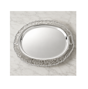 Plateau de service pour thé et café au design fabuleux en acier inoxydable couleur argent pour fournisseur en gros - Product Image 1