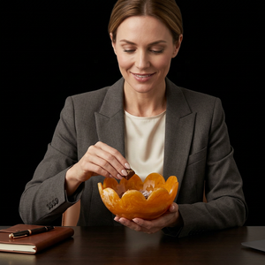 Bol à salade personnalisé en résine époxy orange, écologique, fait main, durable, de qualité alimentaire, empilable, compatible lave-vaisselle, mignon pour la maison - Product Image 1