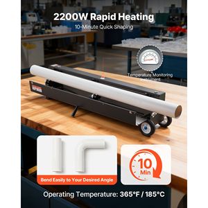Chauffe-tuyau électrique 2200W pour conduites PVC de 1/2 à 4 pouces, chauffage rapide et uniforme avec poignée de transport, outil de pliage de tuyaux PVC - Product Image 2