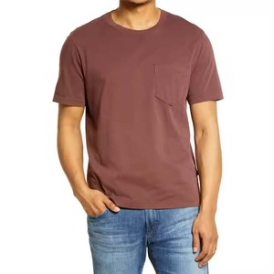เสื้อยืดคอกลมแขนสั้นผู้ชายผ้าฝ้าย 100% สีทูโทน สกรีนโลโก้ด้านหน้าตามแบบ OEM ระบายอากาศได้ดี แห้งเร็ว เหมาะสำหรับออกกำลังกาย - Product Image 3