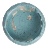 Belladec – Bol à fruits élégant bleu clair en résine marbrée, fait main, 10 pouces, vaisselle moderne et antique pour la maison et la restauration
