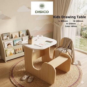 Table à dessin pour enfants en contreplaqué de pin américain avec bords lisses, matériau durable et sûr pour les chambres d'enfants et les zones de jeux - Product Image 1