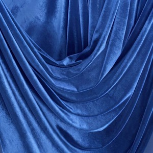 Indian Exporter Royal Blue Velvet 9000 Fabric Smooth Rich Texture for Dresses Suits <b>Jackets</b> Fashion Apparel Material For Sale - Product Image 1