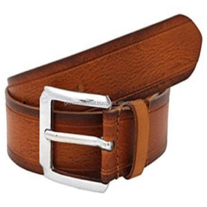 Ceinture décontractée pour hommes en cuir texturé sur mesure avec boucle ardillon en laiton nickelé ceinture habillée pour unisexe - Product Image 2