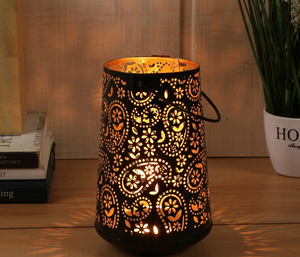 Wholesale <b>Moroccan</b> Metal Candle Holder Vintage Hollow Lantern Hanging Tea Light Holder for Wedding Table Centerpiece Home <b>Decor</b> - Product Image 1