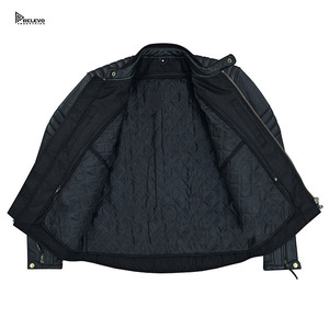 Custom Men's Leather Motorcycle <b>Jacket</b> Stand Collar <b>Zipper</b> Closure Windproof Moto Biker Style <b>Jacket</b> Sportswear - Product Image 2