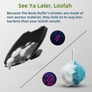 Zenara Modern Multi-Functional Easy-to-Use Disposable Soft Silicone Bath <b>Shower</b> Brush Personal Care <b>Accessory</b> - Product Image 2