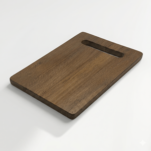 Planche à découper en teck naturel de haute qualité avec poignée ergonomique, grande planche à découper en bois durable pour la cuisine et le service - Product Image 1