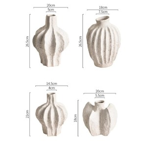 Wholesale Modern <b>Ceramic</b> <b>Vase</b> Matte White Tabletop Decor 8-16 Inches Exquisite Durable Flower Holder - Product Image 2