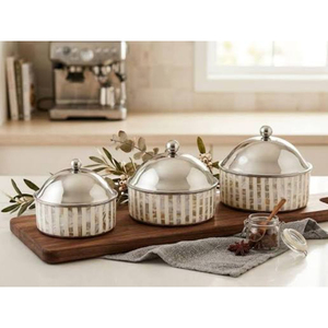 Olla de Metal Atractiva con Tapa, Recipiente para Mantener la Comida Caliente, para el Hogar, Bodas, Catering, Hoteles, Servicio de Alimentos - Product Image 2