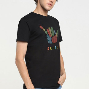 Camiseta de Cuello Redondo de Algodón Premium para Hombre, Transpirable, Informal, de Manga Corta, para Uso Diario y Deportivo, Camisetas de Algodón Personalizadas para Hombre - Product Image 1
