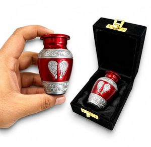Traditional Decorative Aluminum <b>Keepsake</b> Funeral Urn <b>Memorial</b> Ash Container Crafted With Smooth Texture And Secure Design - Product Image 6