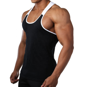 Débardeurs pour hommes en coton respirant et fibre de bambou, style streetwear, vêtements de sport, avec service OEM de personnalisation du logo disponible - Product Image 3