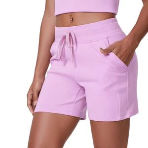 Shorts de Cintura Alta para Mujer, de Poliéster, Suaves, Transpirables, Casuales, para Uso Diario, Moda de Verano, Cómodos, Ligeros y Ecológicos - Product Image 1