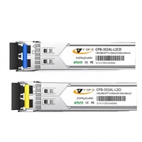 YTOPTO/OEM Módulo SFP BIDI de Fibra Única de 1.25G, 20km, TX1310/RX1550nm y TX1550/RX1310nm, SMF Simplex LC, 3 Años de Garantía, Conectable en Caliente