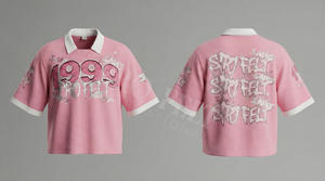 Camiseta de Hombre Cómoda, de Manga Corta, Transpirable, con Cuello Redondo, Logotipo Impreso, Se Acepta Marca Privada, 100% Algodón, Estilo Hip Hop - Product Image 5