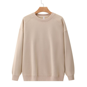 Suéter de Punto Oversize Rosa con Cuello Redondo, Unisex, Casual, Color Sólido, Largo Regular, para Otoño - Product Image 4
