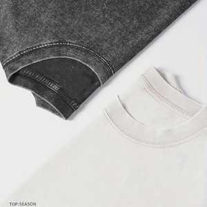 Camiseta 100% Algodón con Lavado Ácido, Estilo Vintage, Desgastada, para Hombre, Talla Grande, Venta al Por Mayor - Product Image 5