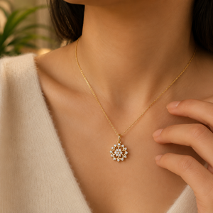 Brilliant Round Diamond Pendant <b>Necklace</b> <b>Silver</b> Tone Moissanite Charm <b>Necklace</b> for Women Wedding Gift Jewelry - Product Image 4