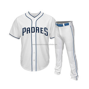 Concevez vos propres uniformes de baseball et de softball imprimés à rayures, 100% polyester, maille respirante, antibactérien, ensemble complet pour adultes - Product Image 5