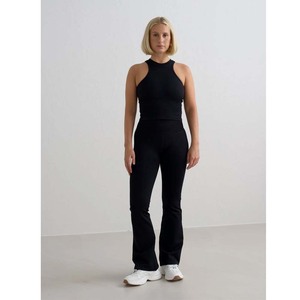 2 Pieces Fitness Yoga Set Tight Top Vest <b>Flared</b> Pants High Waist <b>Leggings</b> Sports Suit Running Fitness Yoga Clothes - Product Image 2