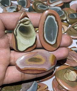 Radha Arts - Lote al por Mayor de Cabujones de Jaspe Policromado Natural de 25-40 mm, Piedras Preciosas Sueltas para la Fabricación de Joyas, Colgantes, Anillos y Pendientes - Product Image 3