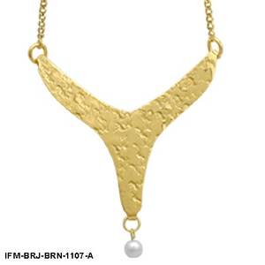 Collar con Colgante en Forma de Y Texturizado Sólido de Moda para Mujer, Hecho a Mano, Acabado Dorado, Cadena Ajustable de 22 cm, para Fiestas, Todas las Temporadas - Product Image 2