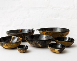 Bol élégant en forme de corne d'ange, fait main, rond, pour la décoration de table, par Tradebyd - Product Image 3