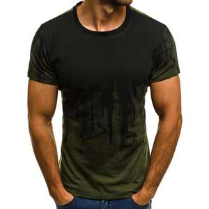 Camisetas de Manga Corta para Hombre, Estilo Clásico, Diseño Moderno y Cómodo, Peso Medio, Cuello en Contraste con Dobladillo Elástico en las Mangas - Product Image 6