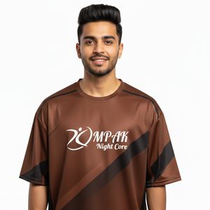 T-shirt décontracté pour homme, coupe régulière, en polyester/coton, sublimation, style streetwear premium, respirant et à séchage rapide - Product Image 1