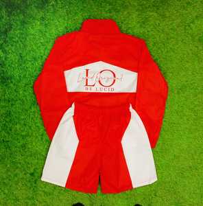 Vente chaude 2024 coupe-vent ensemble short unisexe veste en nylon et court grande taille coupe-vent survêtement - Product Image 4