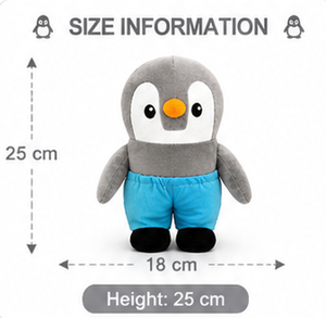 Peluche de Pingüino, Adorable Muñeco de Peluche de Pingüino, Tela Velboa Suave, Animal de Peluche, Cojín de Animal Invernal, Regalo, Peluche Coleccionable, OEM - Product Image 4