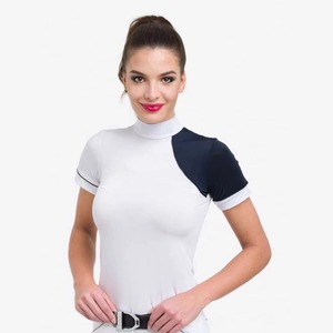 Camisetas de Polo Ecuestres Personalizadas de Fábrica, Tops para Mujer, Camiseta de Manga Corta para Competición de Equitación, Camiseta para Espectáculos Ecuestres para Damas - Product Image 4