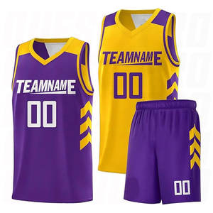 Ensemble d'uniformes de basketball personnalisés, respirants, prix compétitif, logo personnalisé, vêtements de sport réversibles pour l'entraînement, uniformes d'équipe - Product Image 1