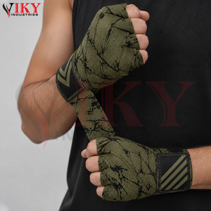 ผ้าพันมือสำหรับชกมวยลายสาดสีเขียวมะกอก ออกแบบได้ตามต้องการ ผลิตภัณฑ์ใหม่ล่าสุด ระบายอากาศได้ดี ยืดหยุ่น เหมาะสำหรับการฝึกซ้อม - Product Image 6